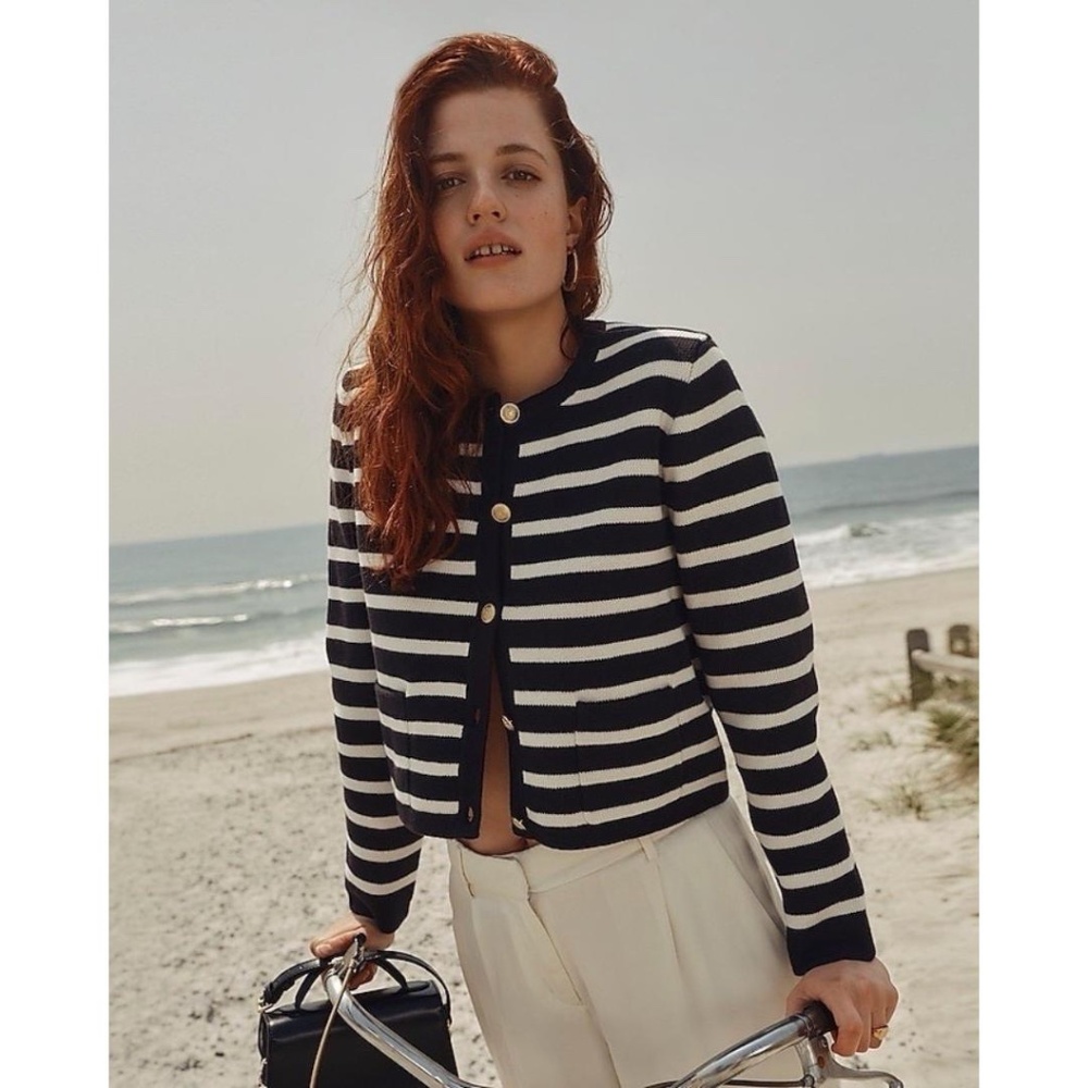 J. Crew Emilie‎ Sweater Lady Jacket in Stripe - Picture 10 of 10